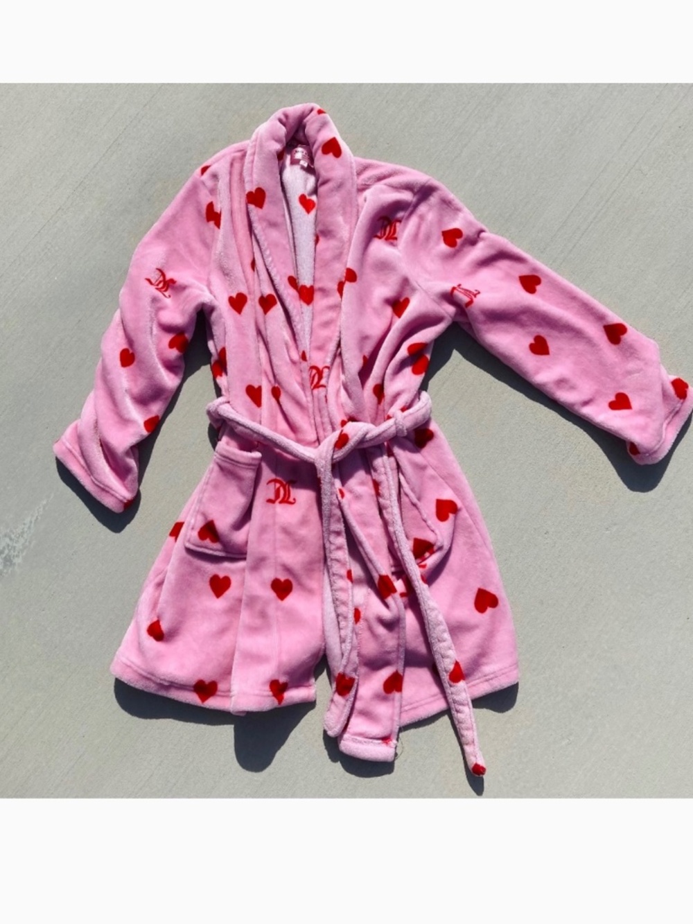 Juicy Couture Plush Robe Pink Hearts